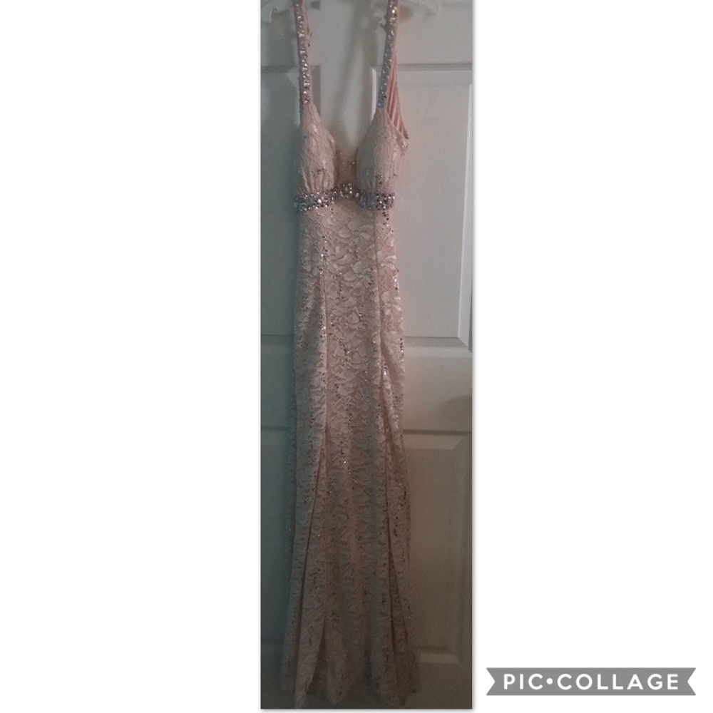 Light pink prom dress